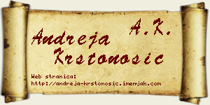 Andreja Krstonošić vizit kartica